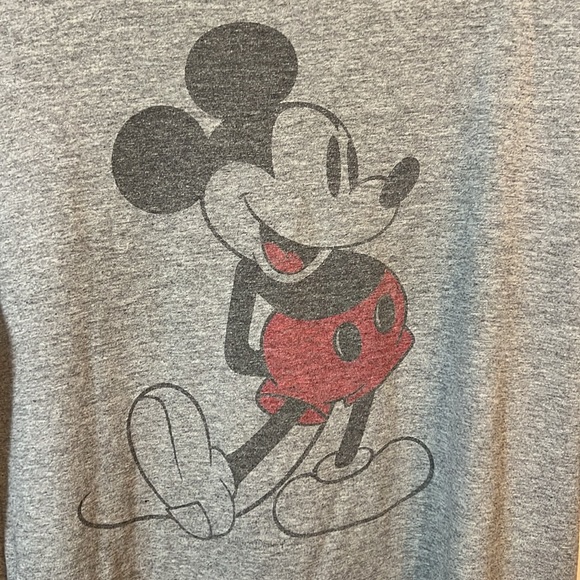Authentic Gray Disney “Ink Paint” Mickey Mouse tee shirt - Picture 2 of 6